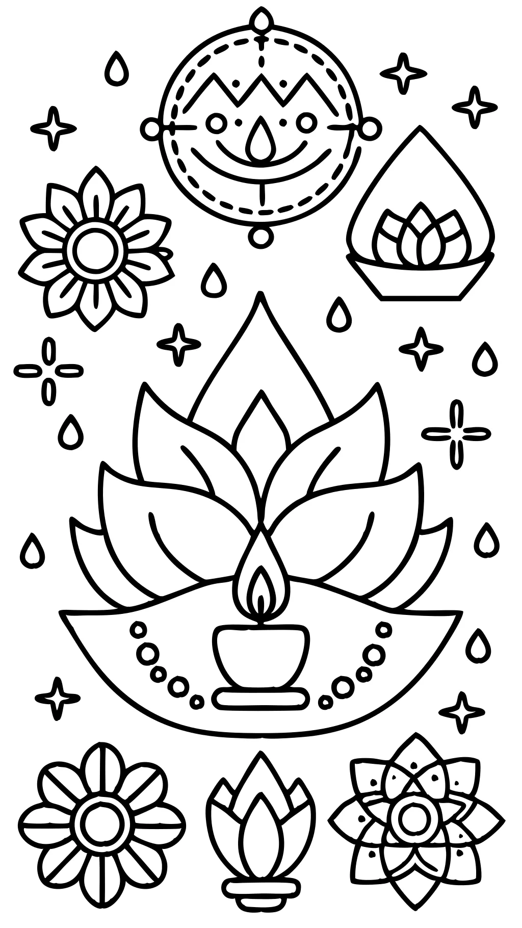 happy diwali coloring pages